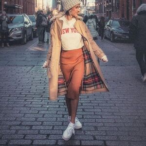 Ribbed bodycon Knit pencil Skirt